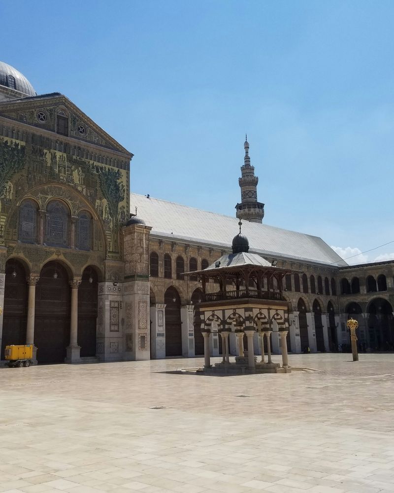 The Umayyad Mosque courtyard in Damascus